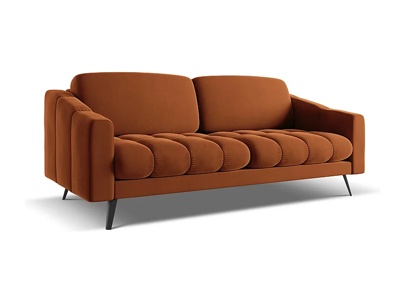 3-Sitzer Sofa - - Samt - Terrakotta - NALU
