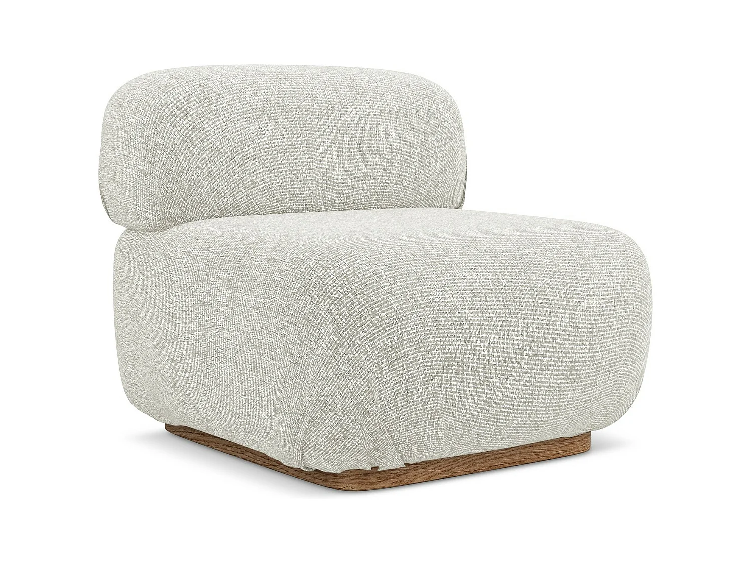 Modular - Mittelsofa - Strukturstoff - Hell beige - AILANI