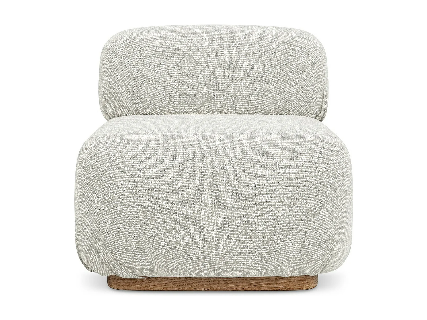Fauteuil pour canapé modulable en tissu texturé - beige clair - AILANI