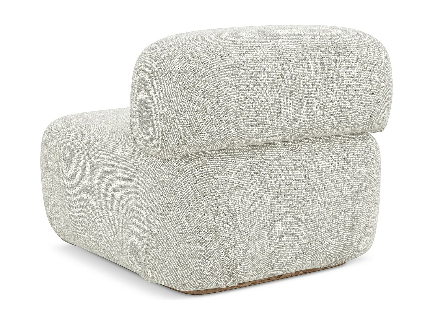 Fauteuil pour canapé modulable en tissu texturé - beige clair - AILANI