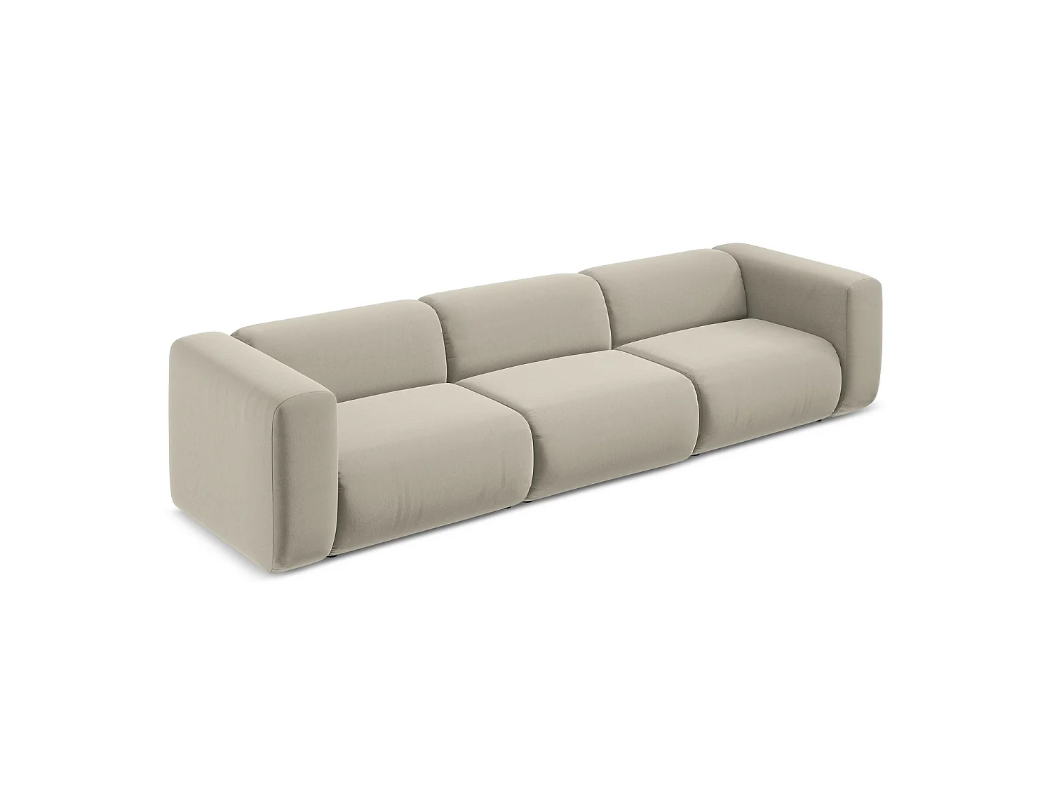 Vierzits modulaire bank van parel velours - BARI