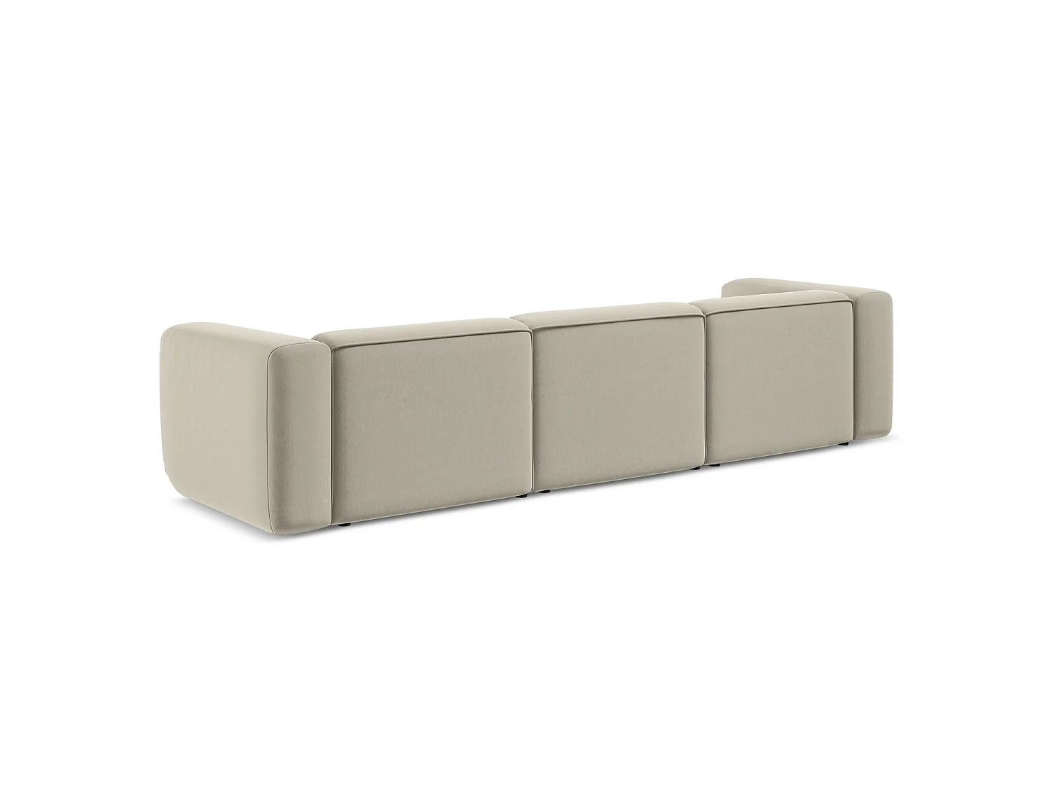 Vierzits modulaire bank van parel velours - BARI