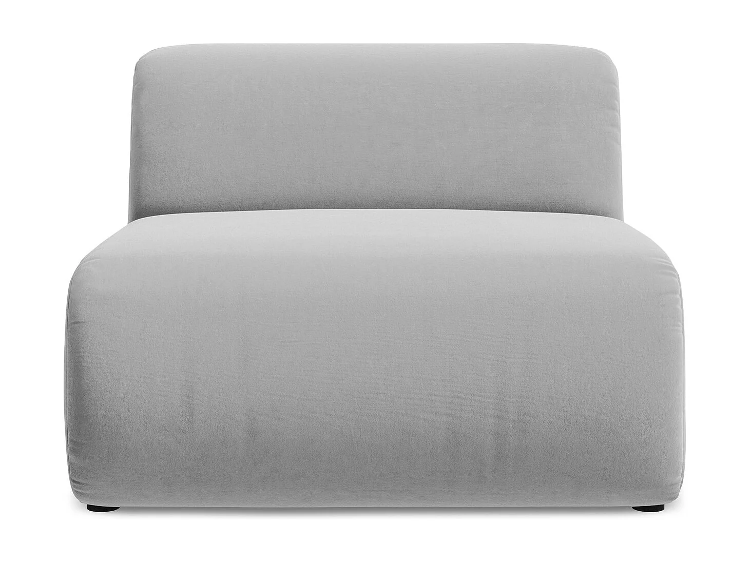 Modular - Mittelsofa - Samt - Grau - EKAHI
