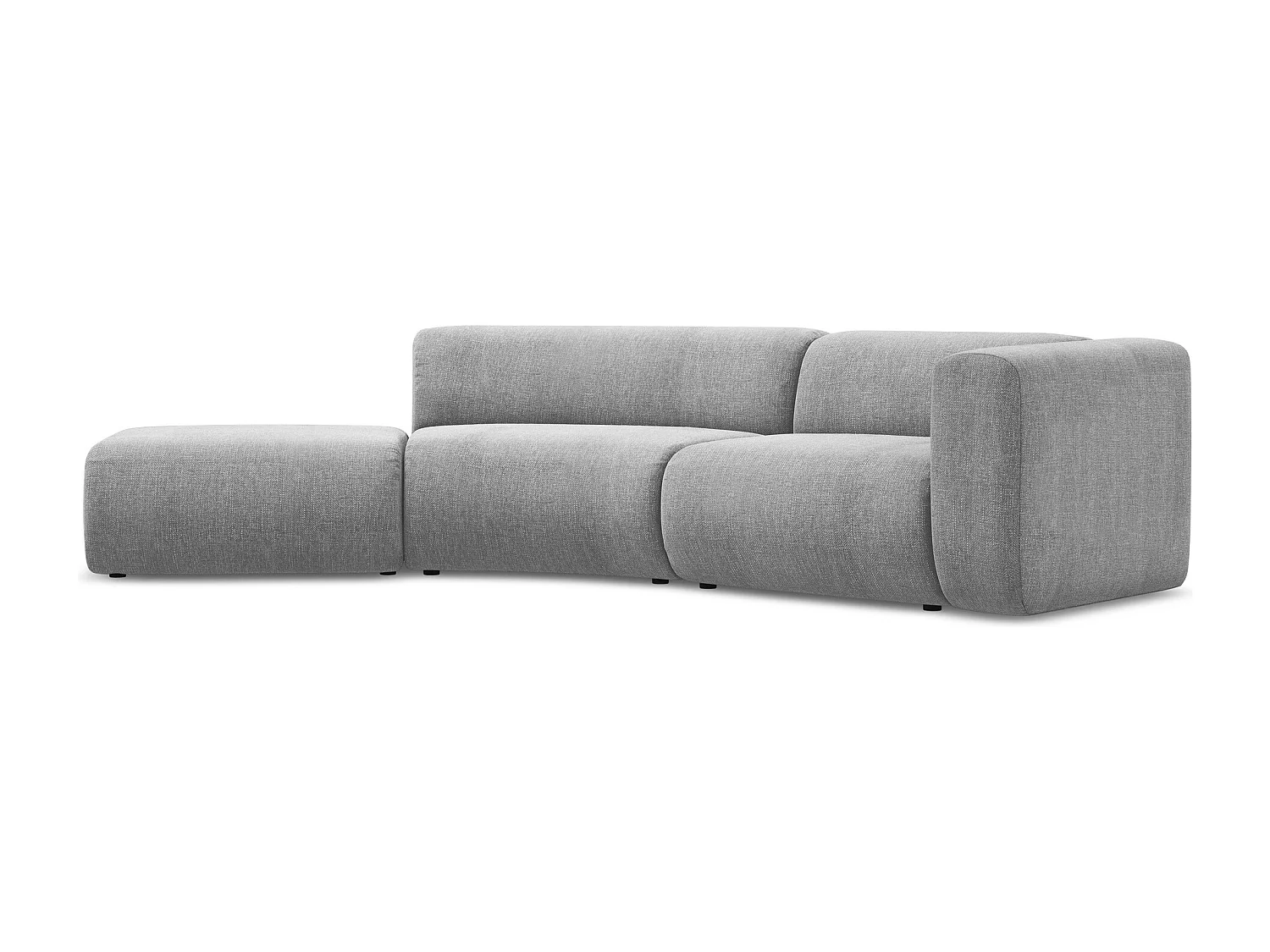 4-Sitzer Sofa Links - - Chenille - Hellgrau - EKAHI