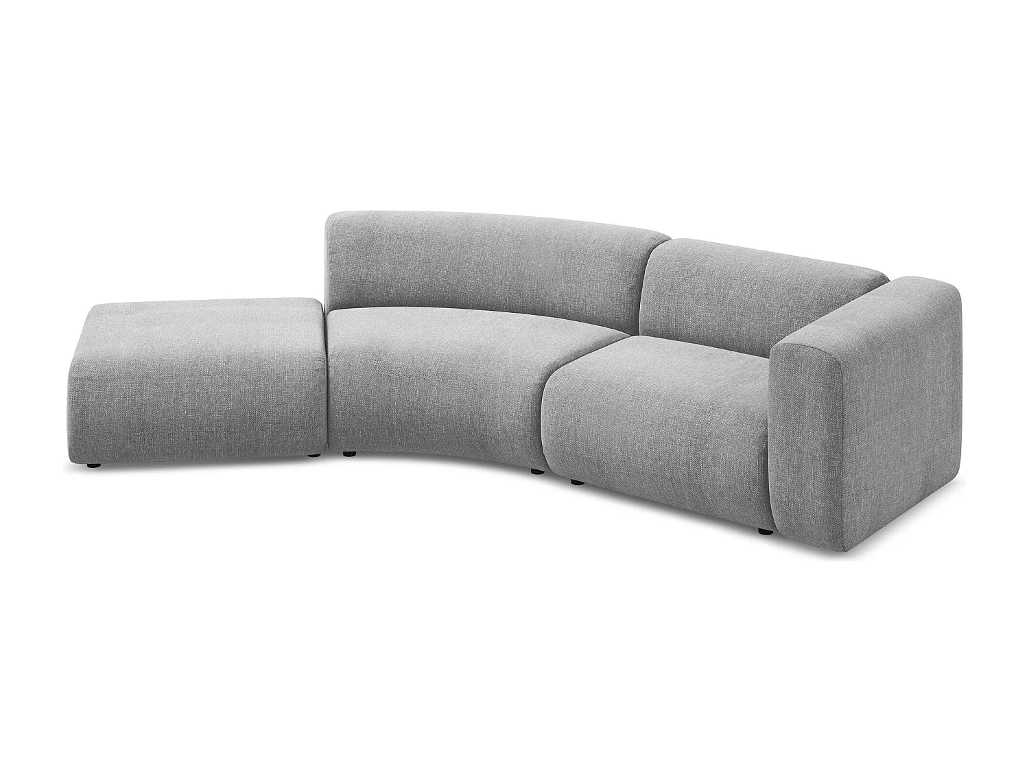 4-Sitzer Sofa Links - - Chenille - Hellgrau - EKAHI