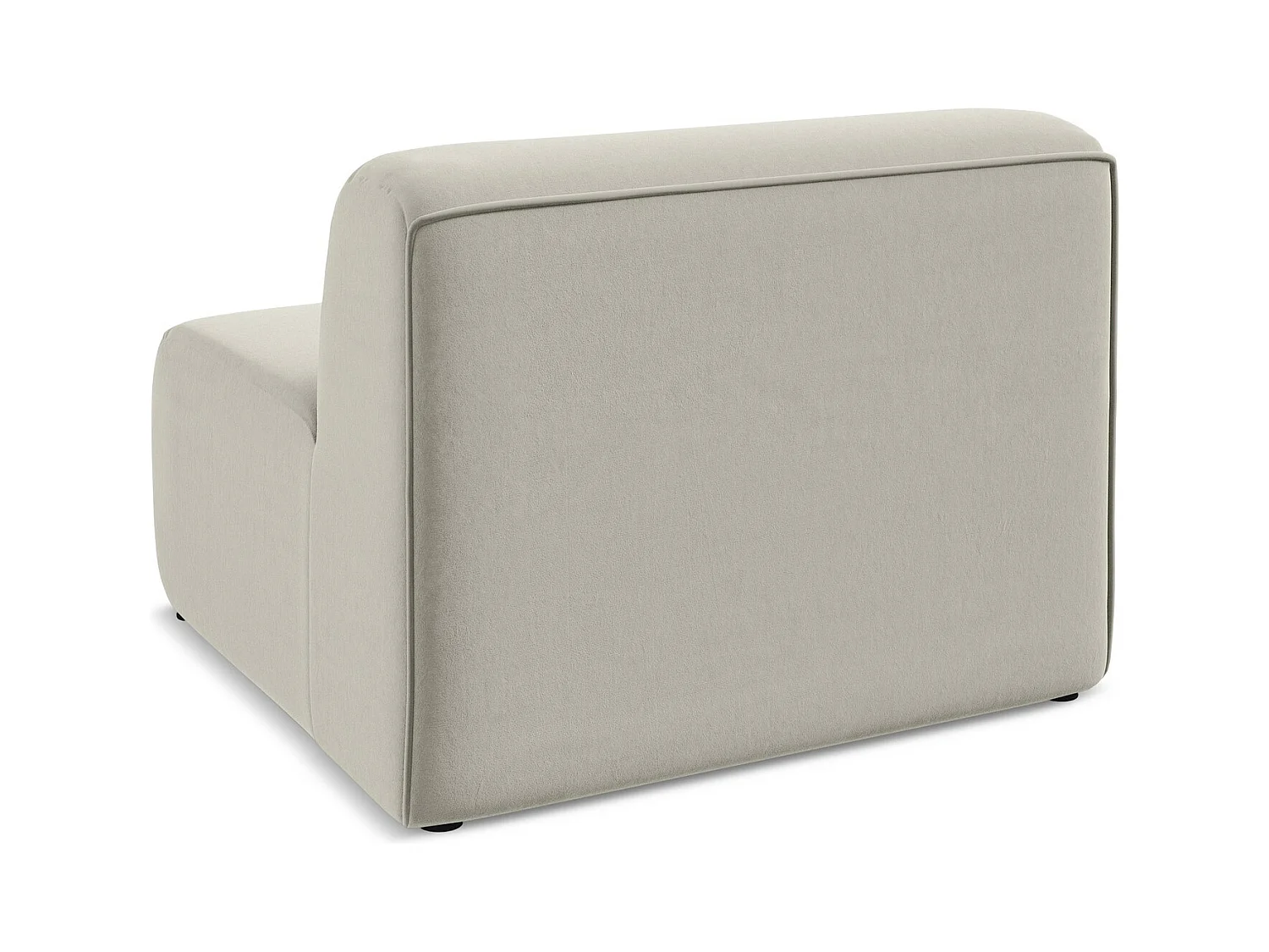 Fauteuil pour canapé modulable en velours - perle - EKAHI