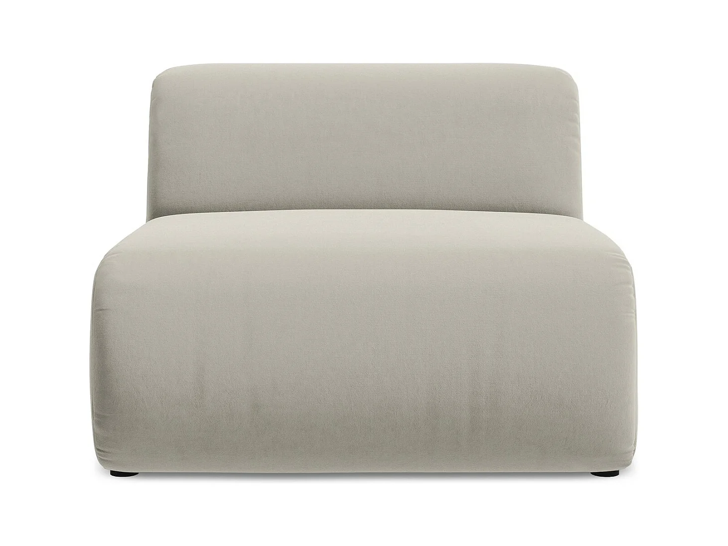 Fauteuil pour canapé modulable en velours - perle - EKAHI