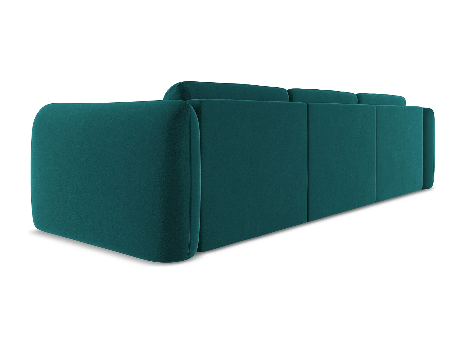 Ecksofa - Ecke Links - Samt - Marine - HOKU