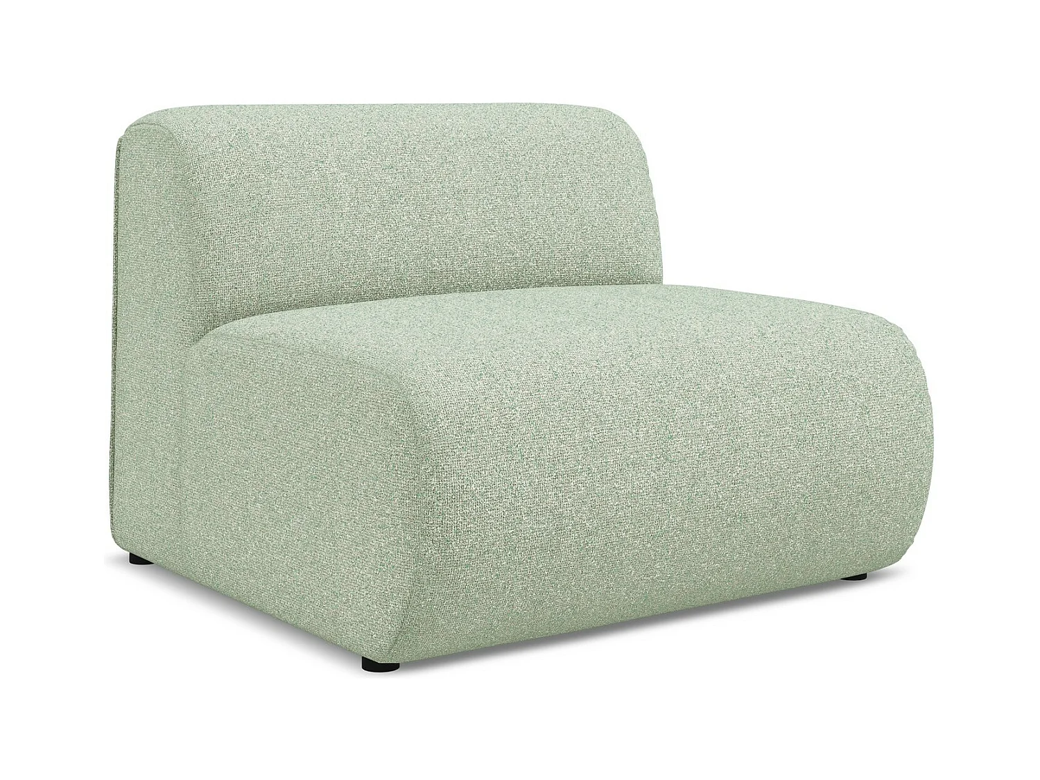 Fauteuil pour canapé modulable en tissu texturé - vert clair - EKAHI