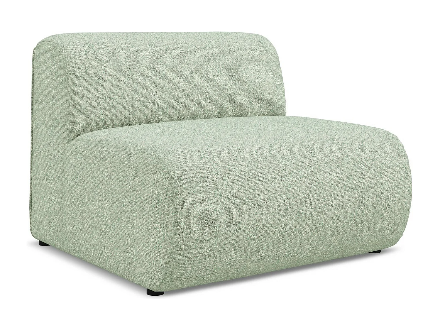 Bankmodule midden van lichtgroen textuurstof - EKAHI