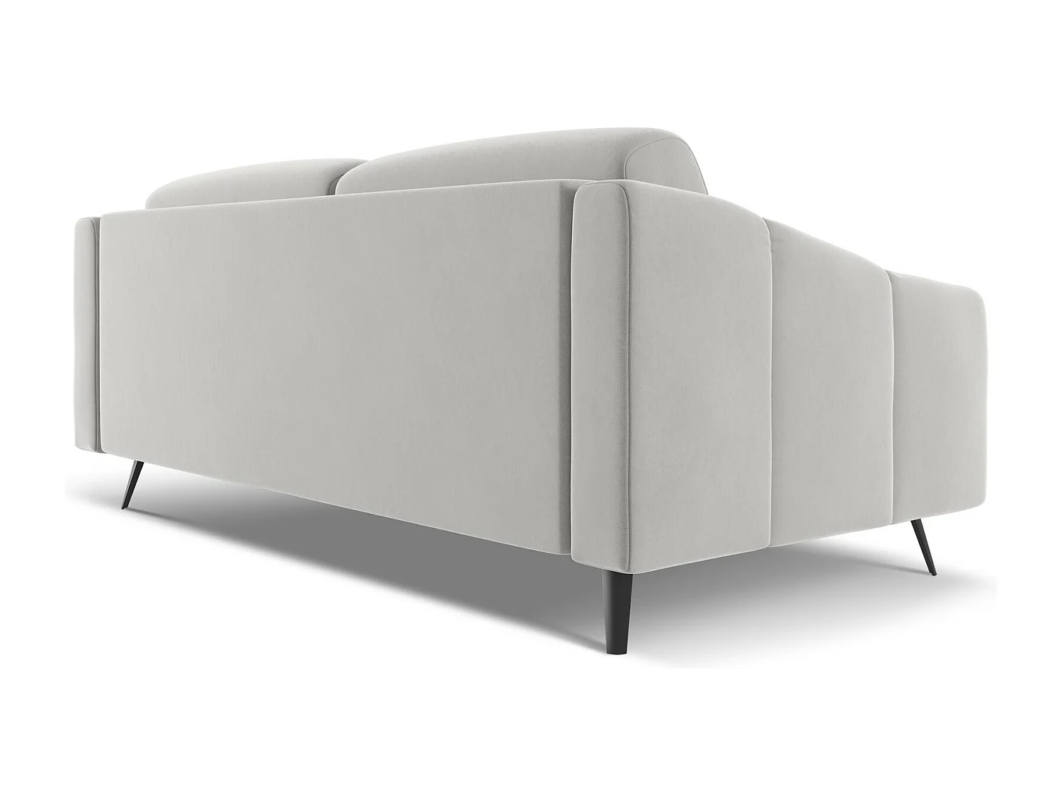 3-Sitzer Sofa - - Samt - Silber - NALU