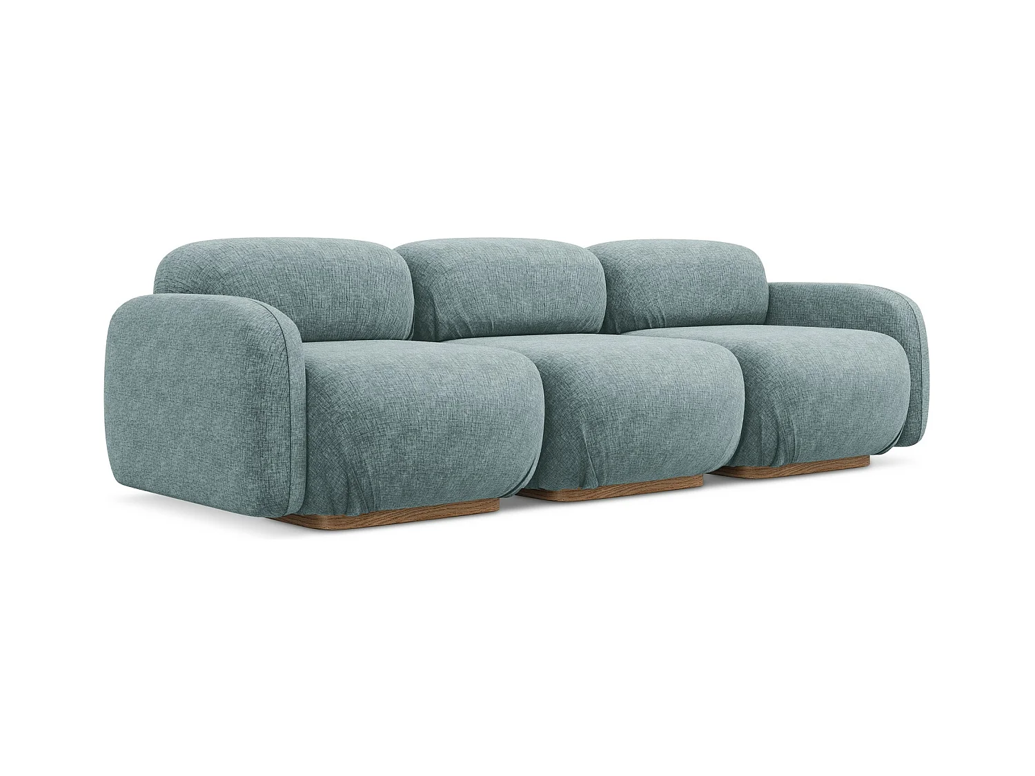 Vierzits modulaire bank van jeans chenille stof - AILANI