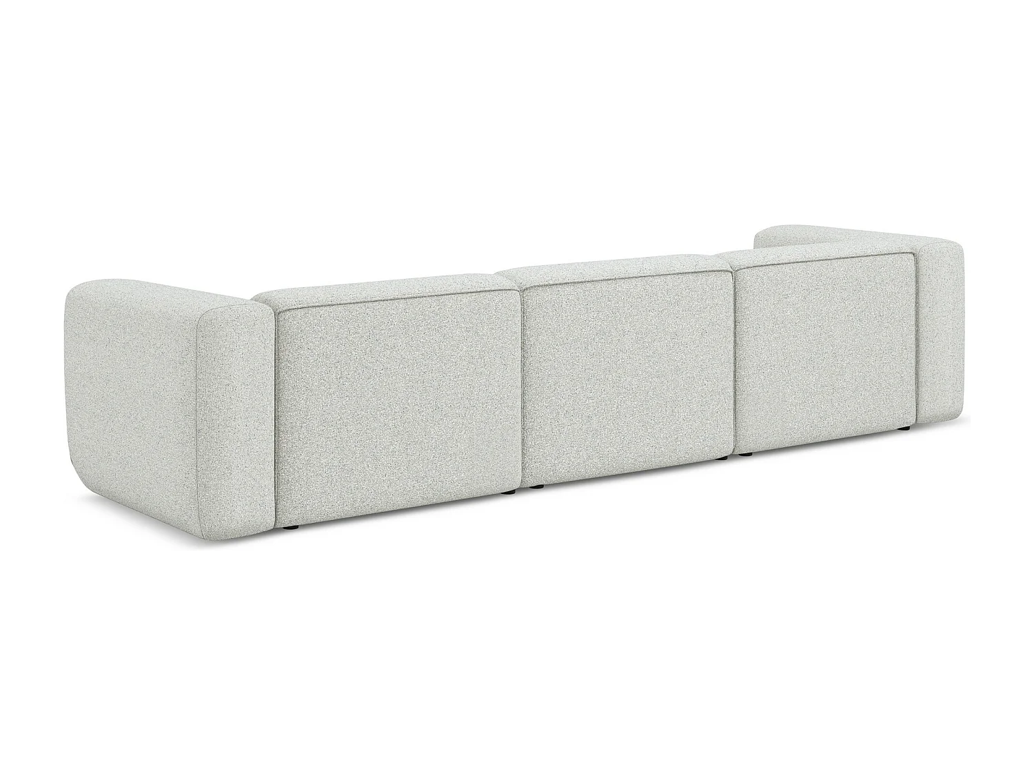 Canapé modulable 4 places en tissu texturé - beige - EKAHI