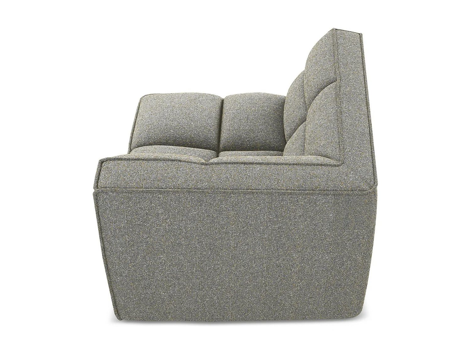 Fauteuil d'angle pour canapé modulable en tissu texturé - beige foncé - KALAI