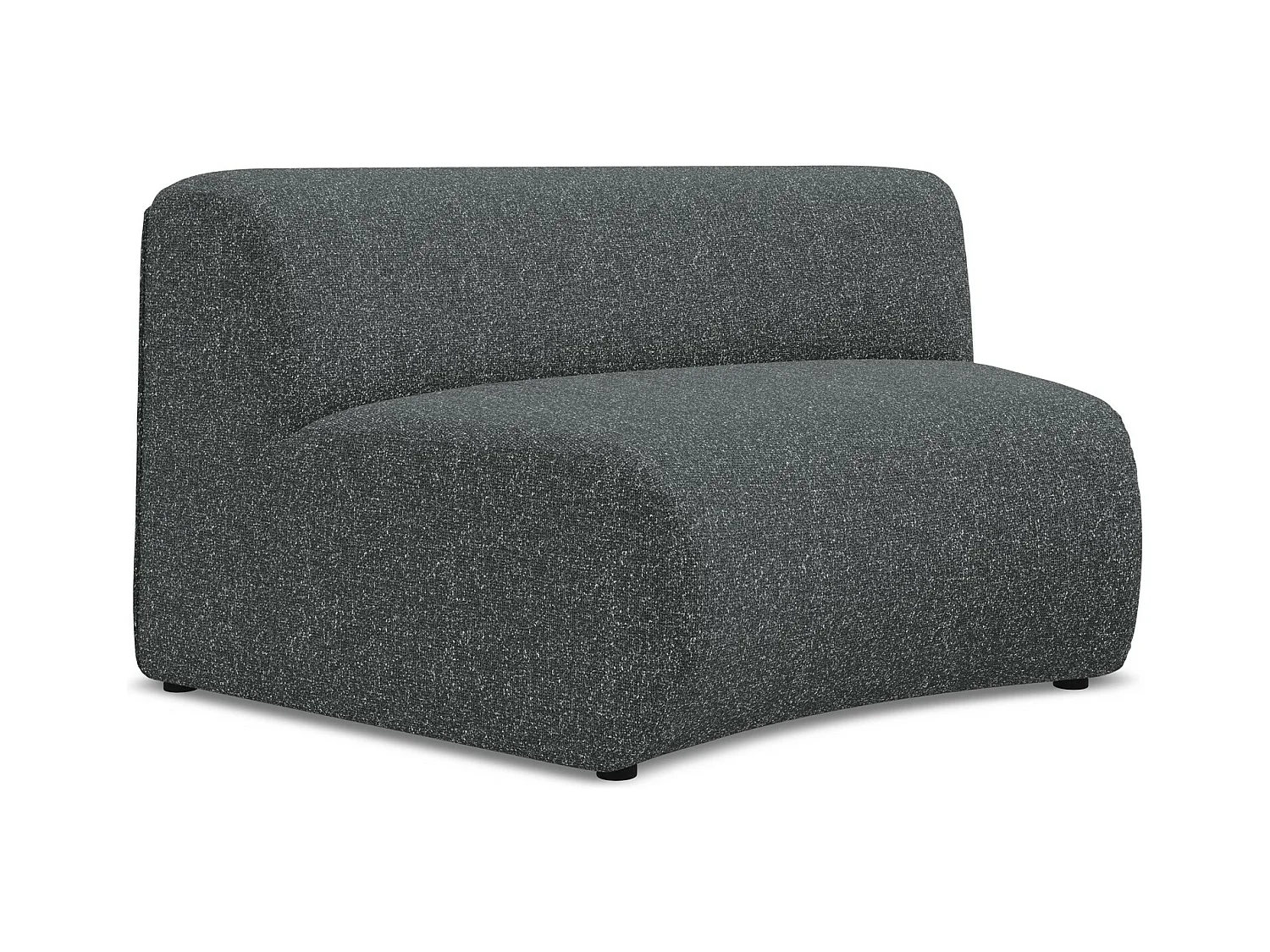 Fauteuil d'angle pour canapé modulable en tissu texturé - graphite - EKAHI