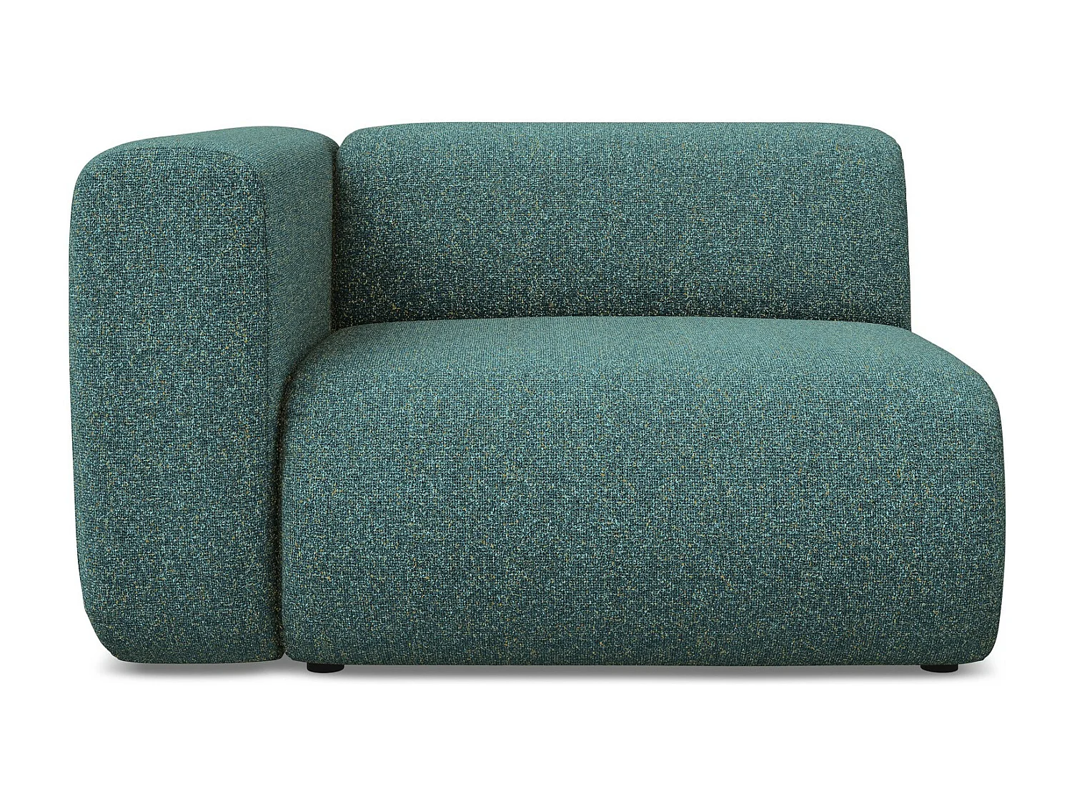 Module avec accoudoirs gauche en tissu texturé - marin - EKAHI