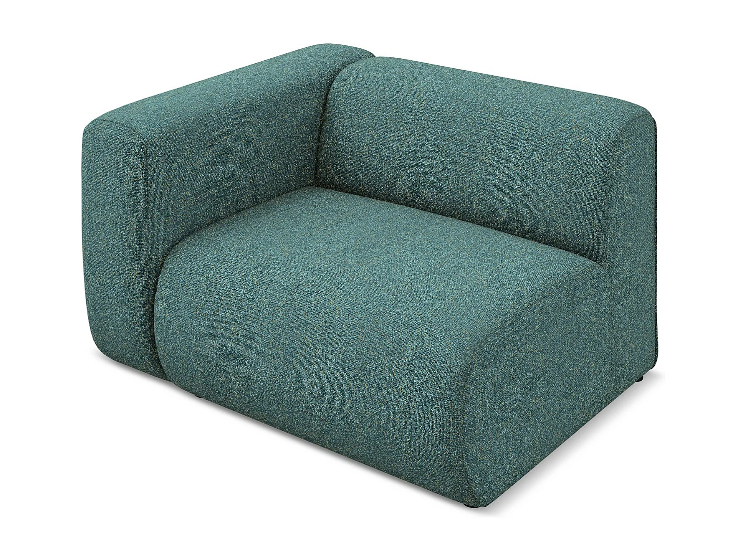 Module avec accoudoirs gauche en tissu texturé - marin - EKAHI