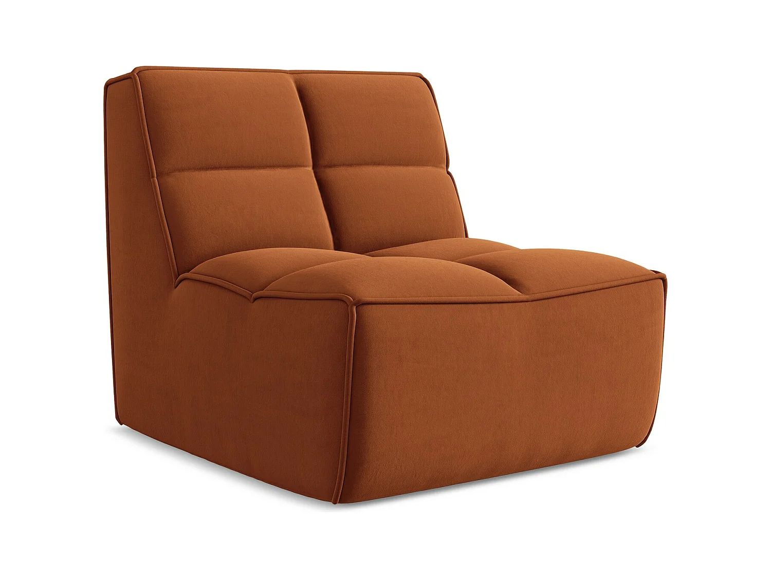 Modular - Mittelsofa - Samt - Terrakotta - KALAI