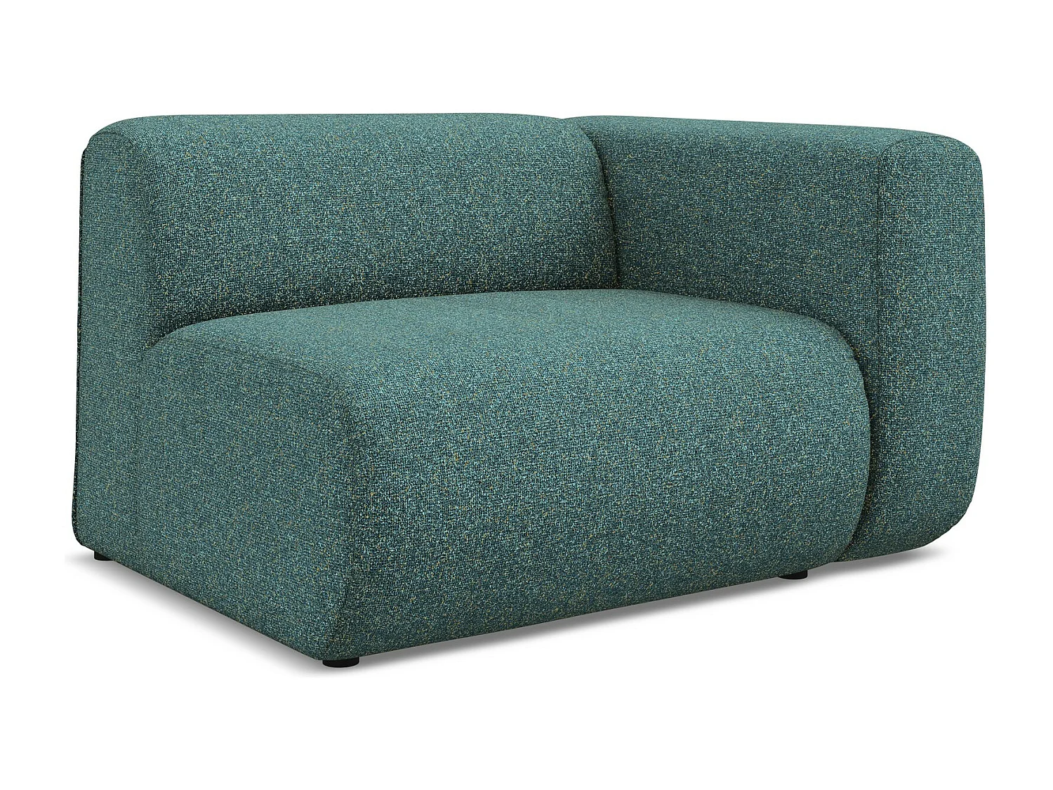 Module avec accoudoirs droit en tissu texturé - marin - EKAHI