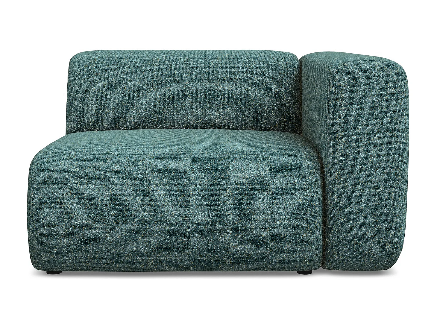 Module avec accoudoirs droit en tissu texturé - marin - EKAHI