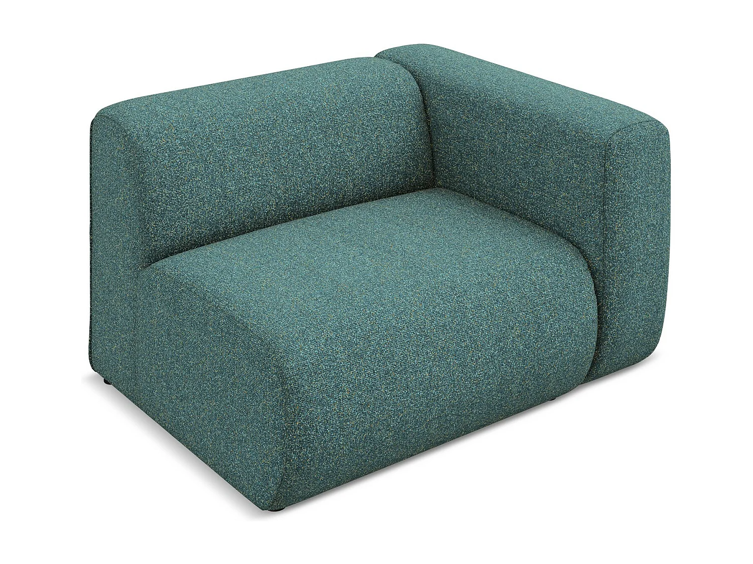 Module avec accoudoirs droit en tissu texturé - marin - EKAHI