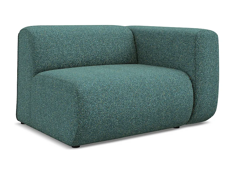 Module avec accoudoirs droit en tissu texturé - marin - EKAHI