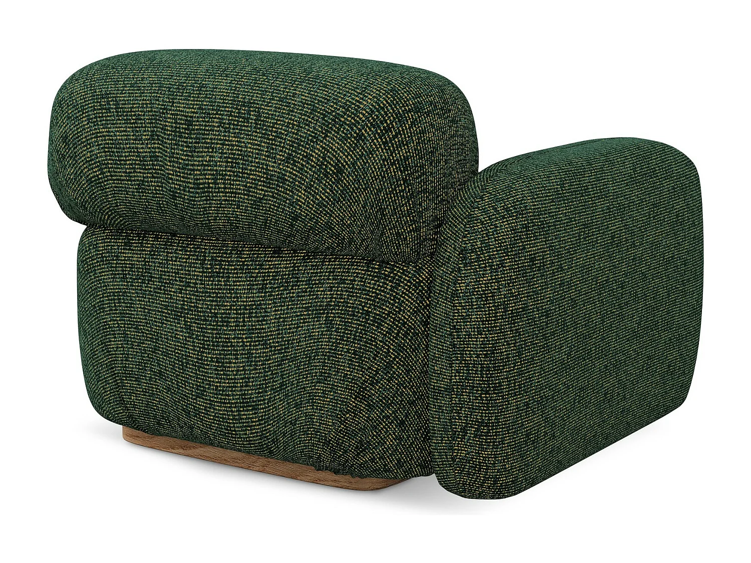 Bankmodule met armleuning links van groente textuurstof - AILANI