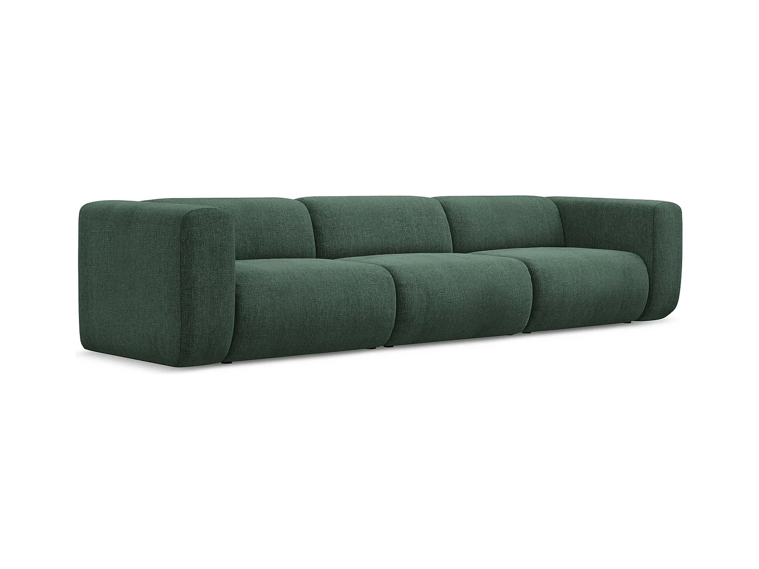 Modulares 4-Sitzer Sofa - - Chenille - Grün - EKAHI