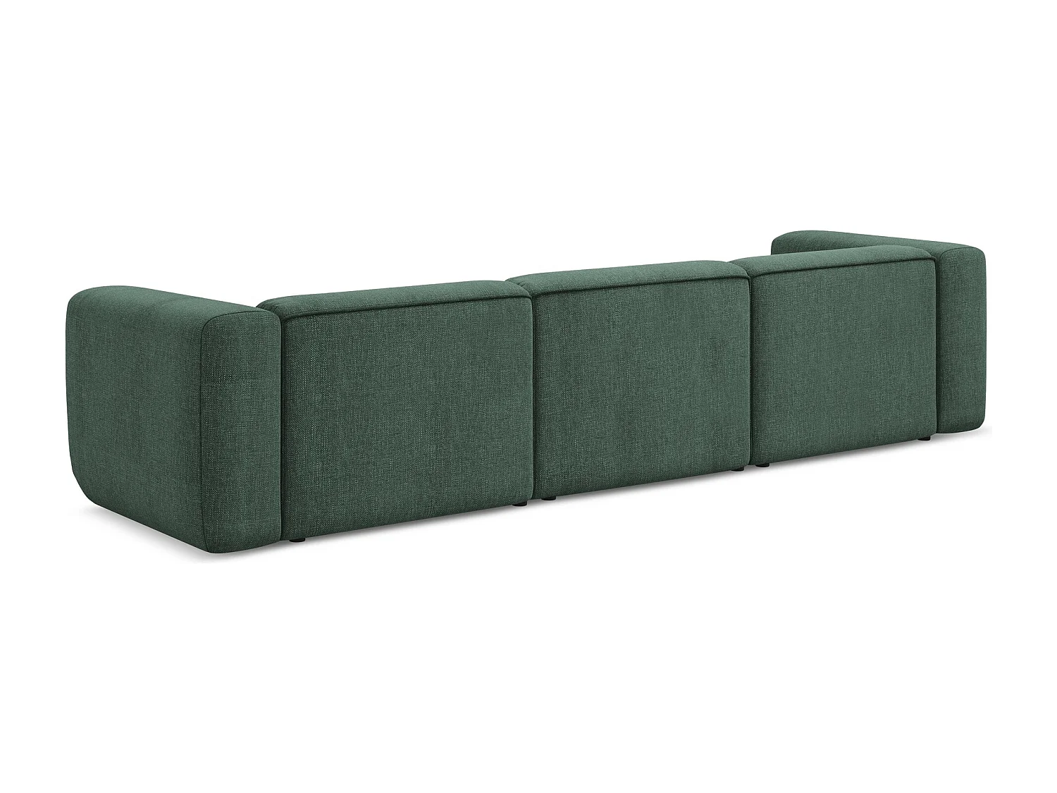 Canapé modulable 4 places en tissu chenille - vert - EKAHI