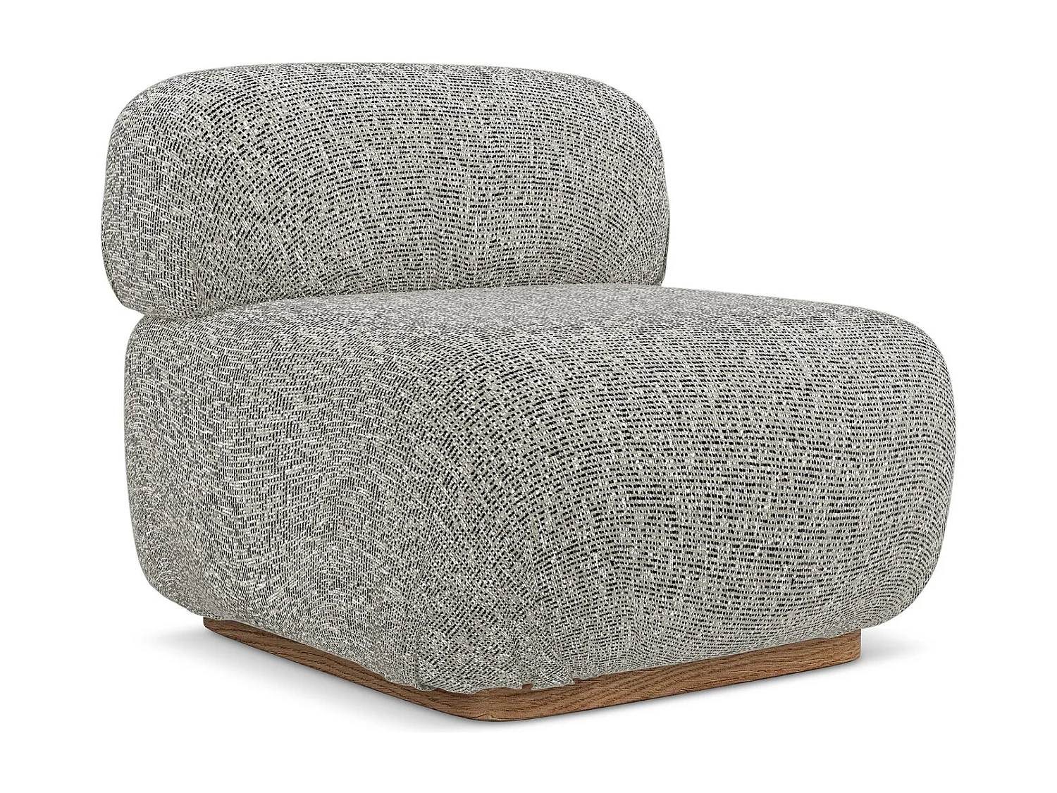 Fauteuil pour canapé modulable en tissu texturé - beige foncé - AILANI