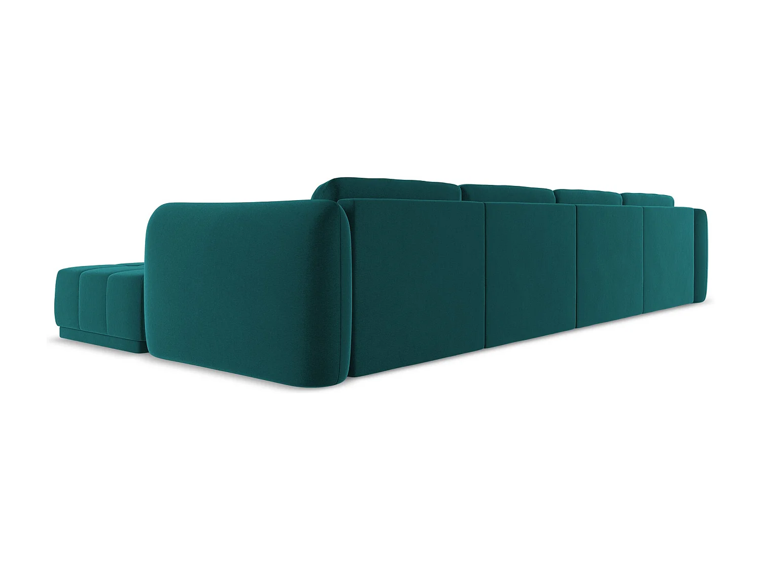 Panoramische hoekbank van marien velours - HOKU