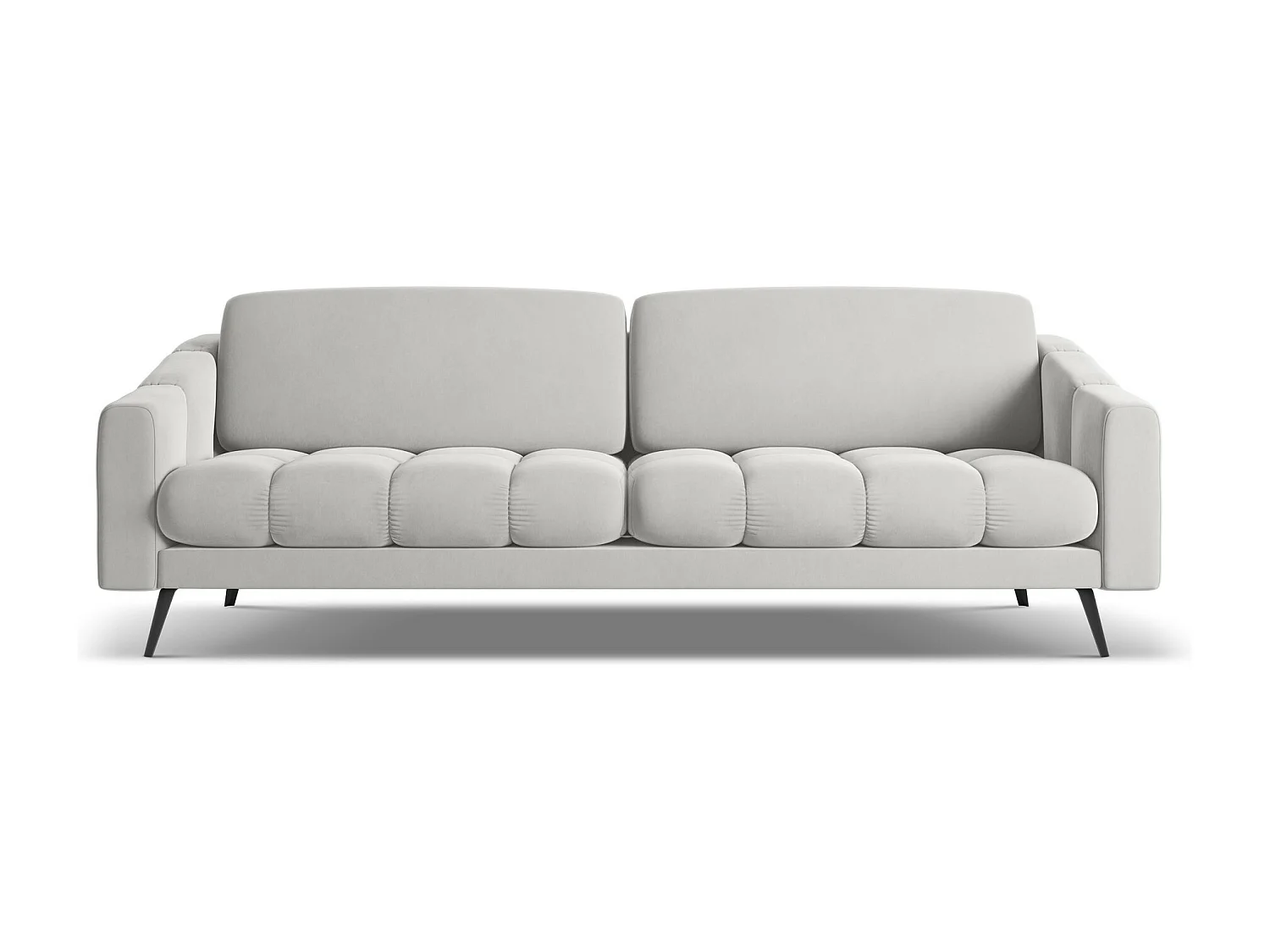 4-Sitzer Sofa - - Samt - Silber - NALU