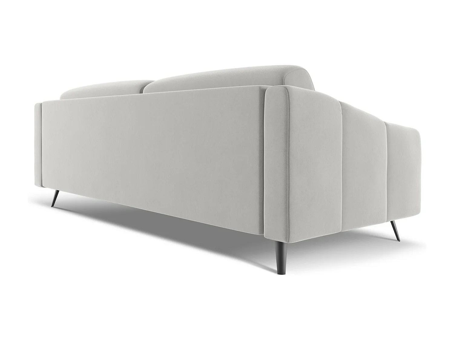 4-Sitzer Sofa - - Samt - Silber - NALU