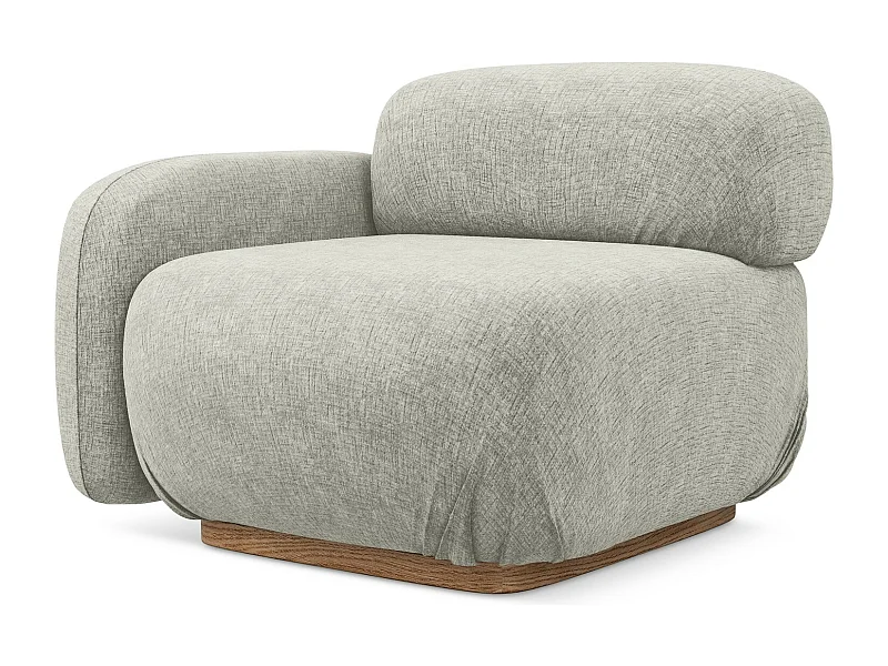 Modular - Eckteil mit Armlehne Links - Chenille - Silber - AILANI