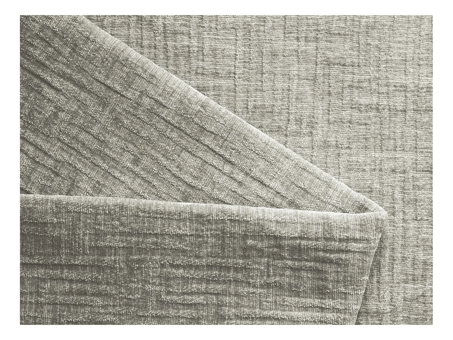 Module avec accoudoirs gauche en tissu chenille - argent - AILANI