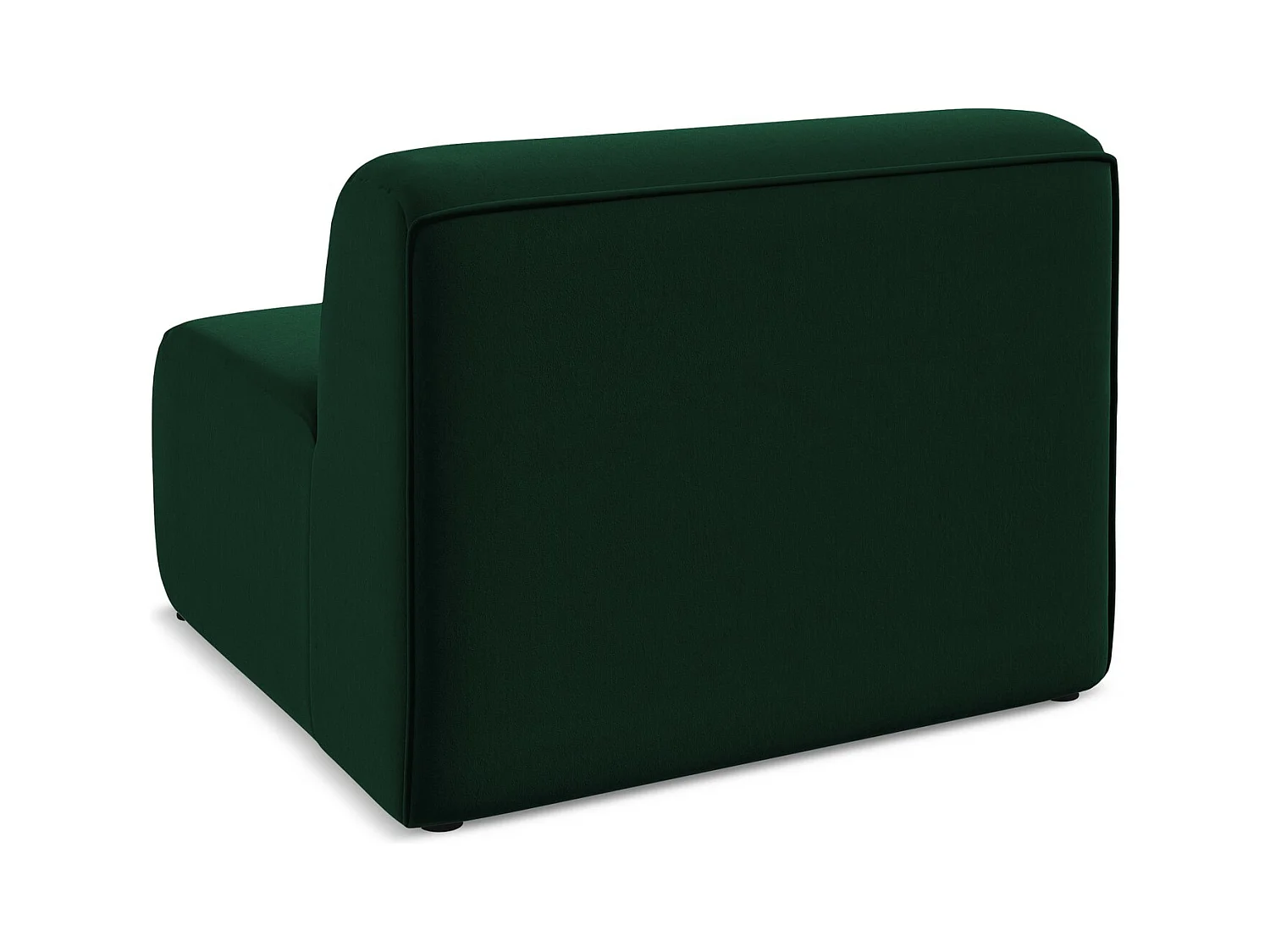 Fauteuil pour canapé modulable en velours - bouteille verte - EKAHI