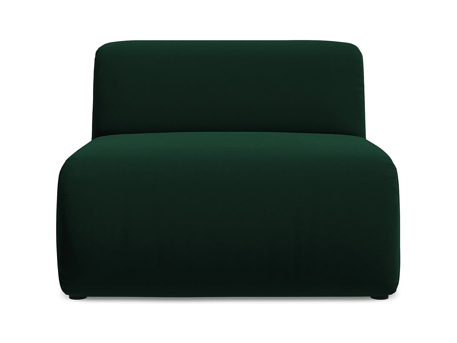 Fauteuil pour canapé modulable en velours - bouteille verte - EKAHI