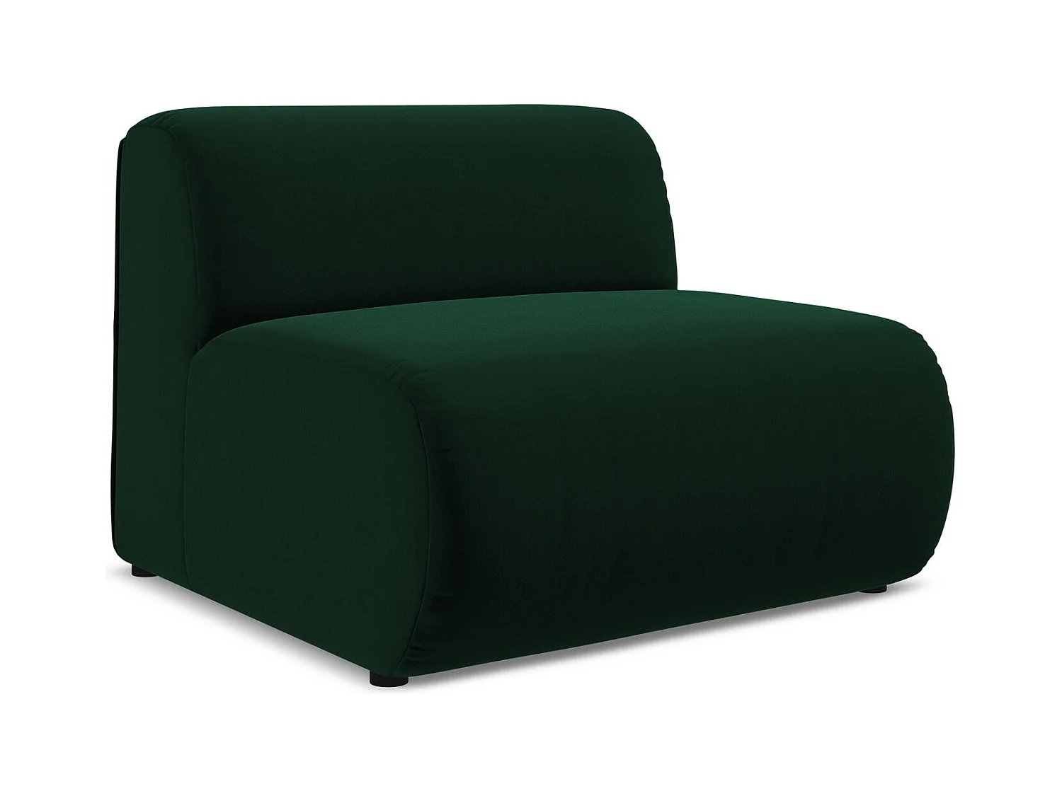 Fauteuil pour canapé modulable en velours - bouteille verte - EKAHI
