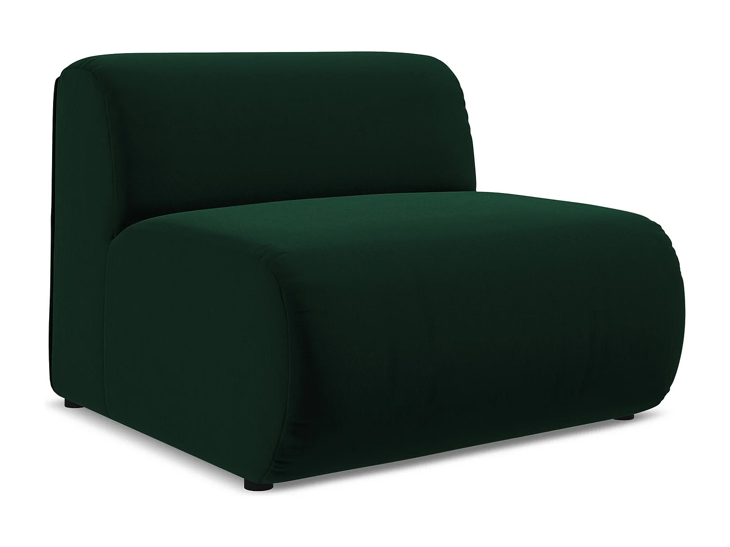 Fauteuil pour canapé modulable en velours - bouteille verte - EKAHI