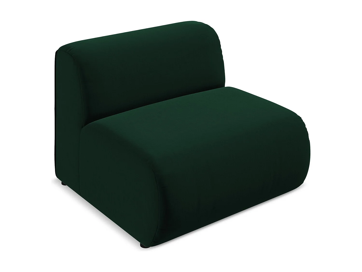 Fauteuil pour canapé modulable en velours - bouteille verte - EKAHI