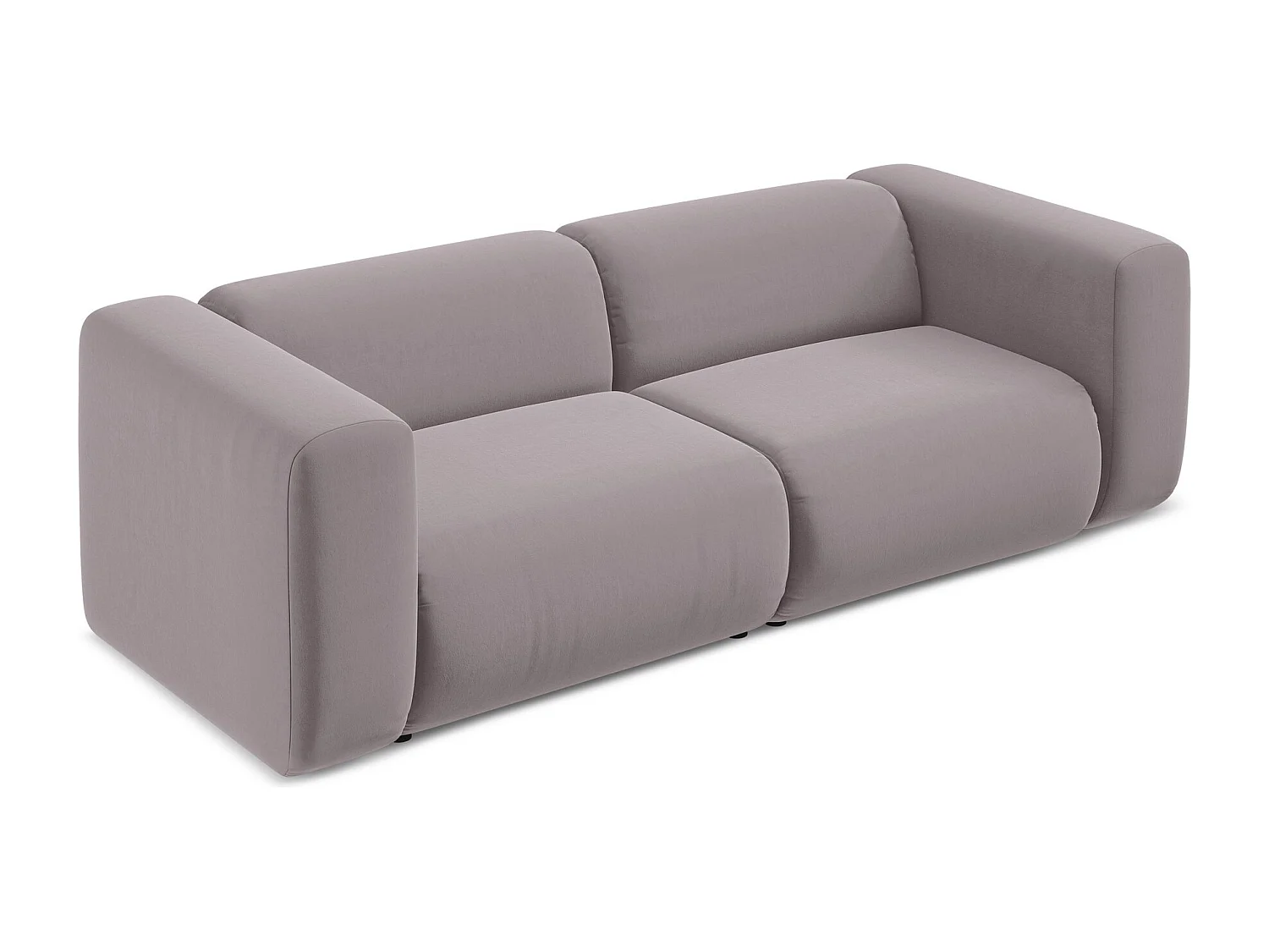 Modulares 3-Sitzer Sofa - - Samt - Lavendel - EKAHI