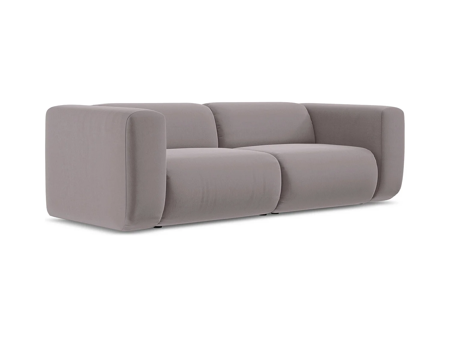 Canapé modulable 3 places en velours - lavande - EKAHI
