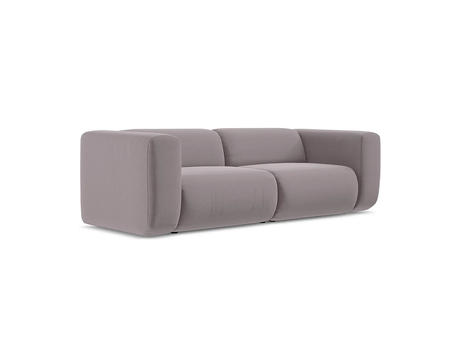Modulares 3-Sitzer Sofa - - Samt - Lavendel - BARI