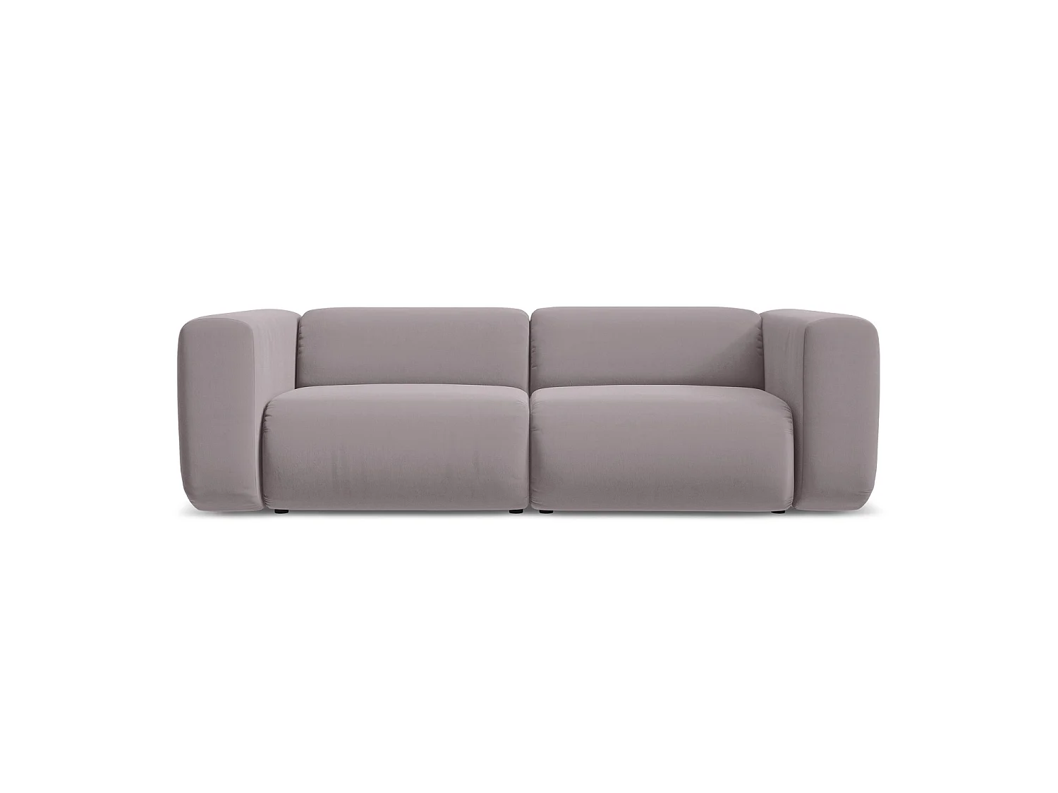 Modulares 3-Sitzer Sofa - - Samt - Lavendel - BARI
