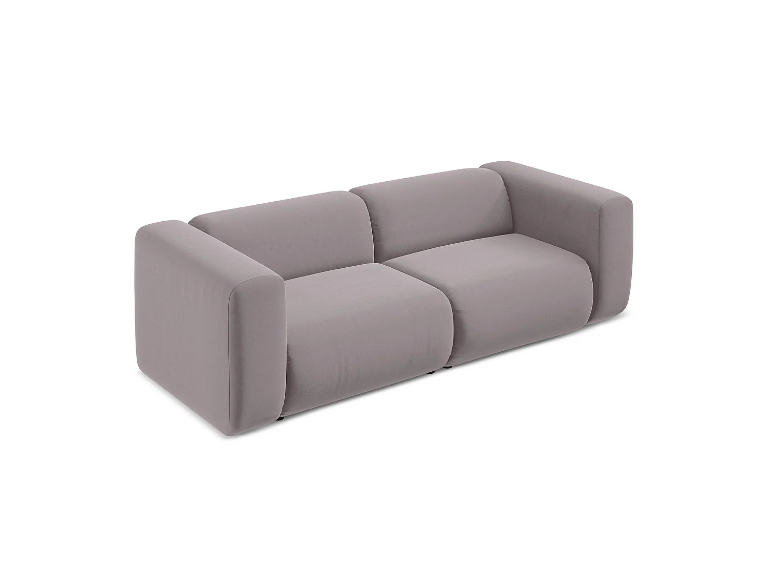 Modulares 3-Sitzer Sofa - - Samt - Lavendel - BARI