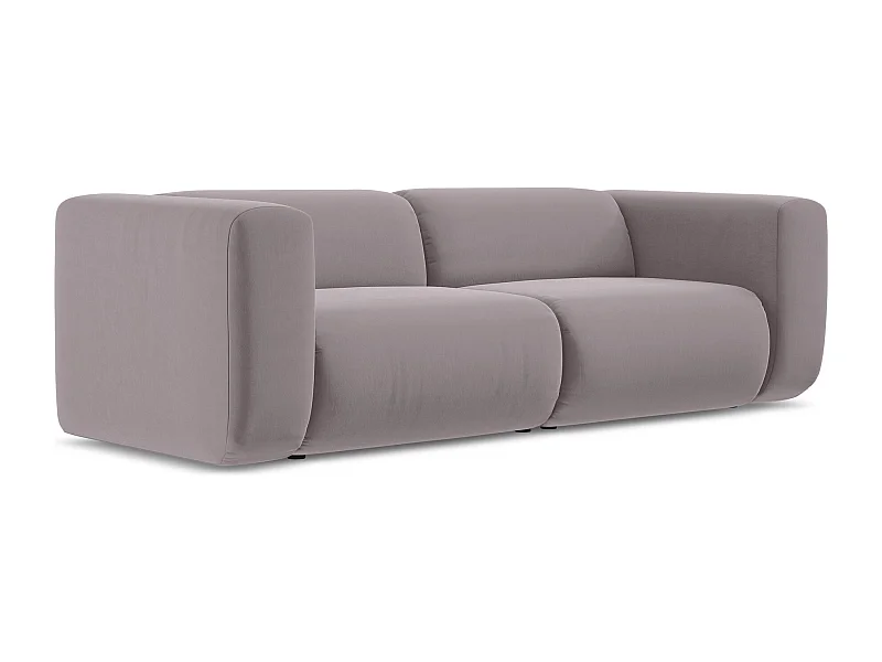 Modulares 3-Sitzer Sofa - - Samt - Lavendel - EKAHI