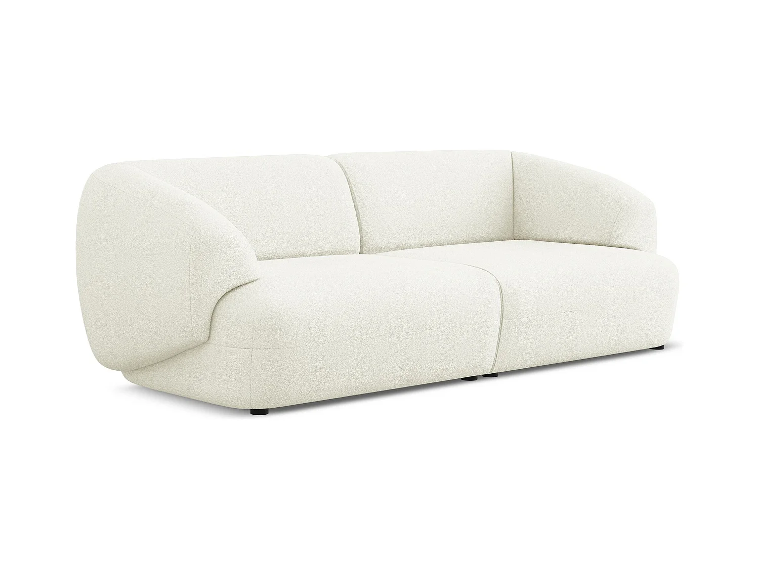 Modulares 4-Sitzer Sofa - - Bouclé - Weiß - MOANA