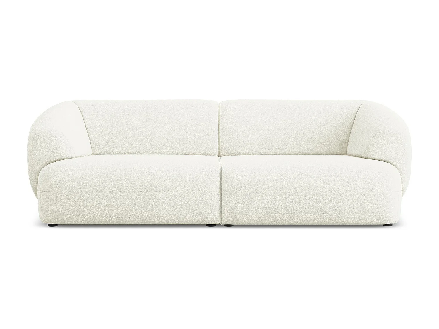 Vierzits modulaire bank van wit bouclé - MOANA