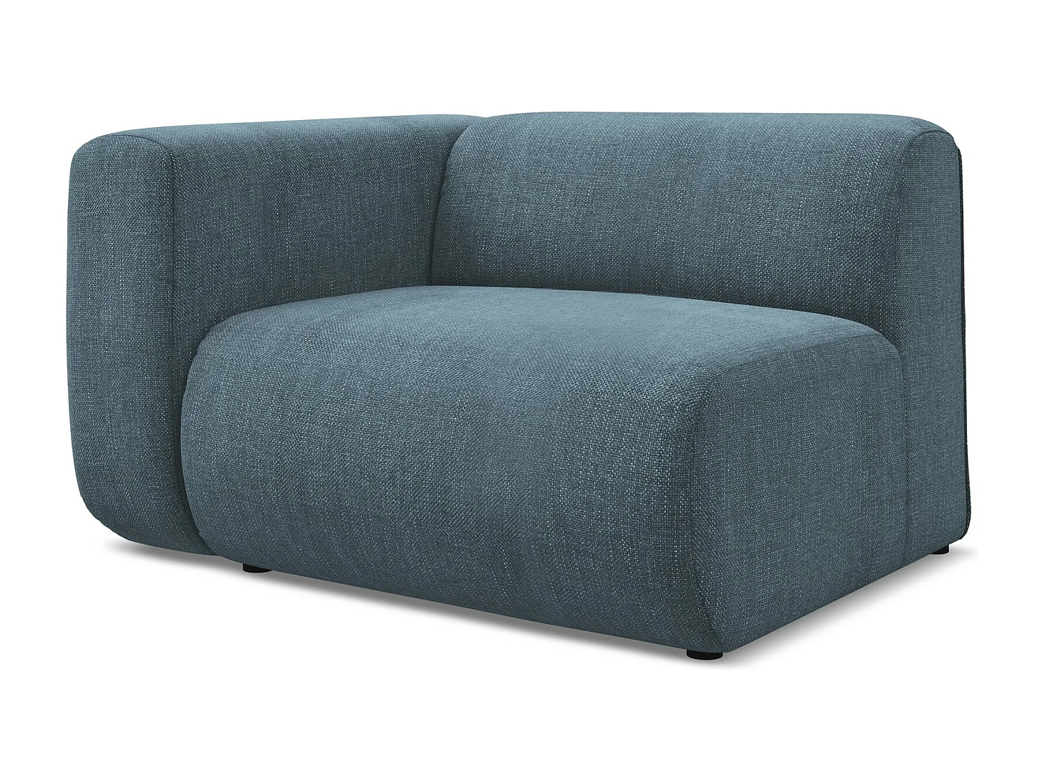 Moduł z podłokietnikiem lewy - z tkaniny szenilowej - jeans - EKAHI