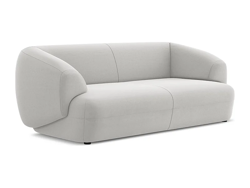 3-Sitzer Sofa - - Samt - Silber - MOANA